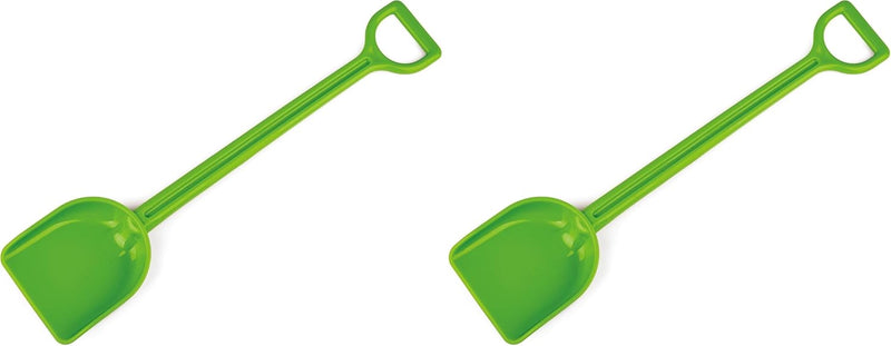 Hape Mighty Sand Shovel for Kids Sturdy Beach and Garden Tool Perfect for Digging and Building Child-Sized, Red, 15.7 Inches Safe, Durable Design for Outdoor Fun Beach Toys Ages 18 Months+ - Green L: 15.7, W: 1.2, H: 3.5 inch (Pack of 2)