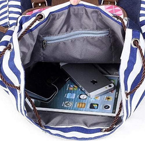 Canvas Backpack Rucksack Unisex Satchel School Bag
