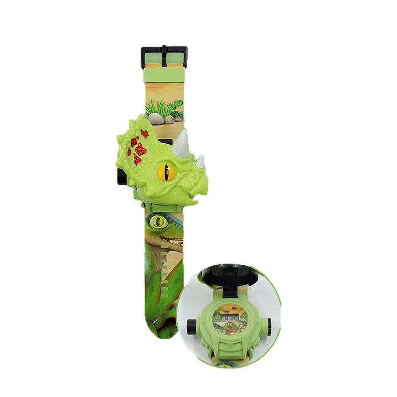 Watch with 24 Kinds of Dinosaur Projection Pattern Cartoon Children Digital Dinosaur Watch Toy for Boys and Girls Children Toy Watches