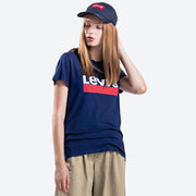 Women T-Shirts 295260103 Sportswear Logo T-Shirt - Blue - S - Blue