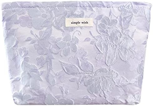 STARDW Flower Cosmetic Bags Makeup Bags for Women and Girls,Travel Makeup Bag Large Capacity Canvas Makeup Bag,Makeup Organizer Bag Zipper Pouch, Embossed pink, Large Capacity Aesthetic Makeup Bags