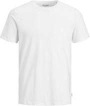 mens JJEORGANIC Basic Tee O-Neck T-Shirt (pack of 1) - White