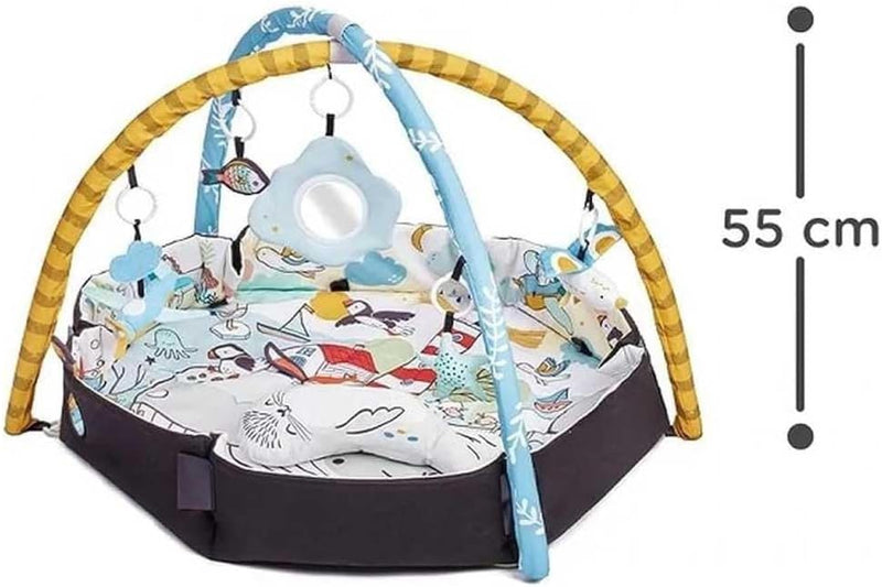 Kinderkraft Mata Education Smartplay Babymat | Playmat | Playpen for Infant/Baby Sea|Machine Washable| For 0 Months+(12 Balls)
