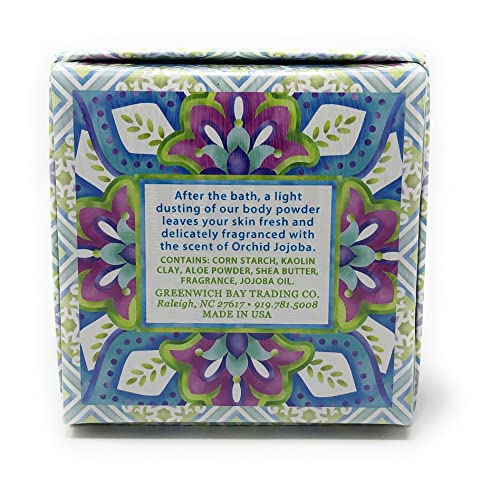 Greenwich Bay Trading Company Co. Scented Dusting Powder, 4 Ounce, Orchid Jojoba