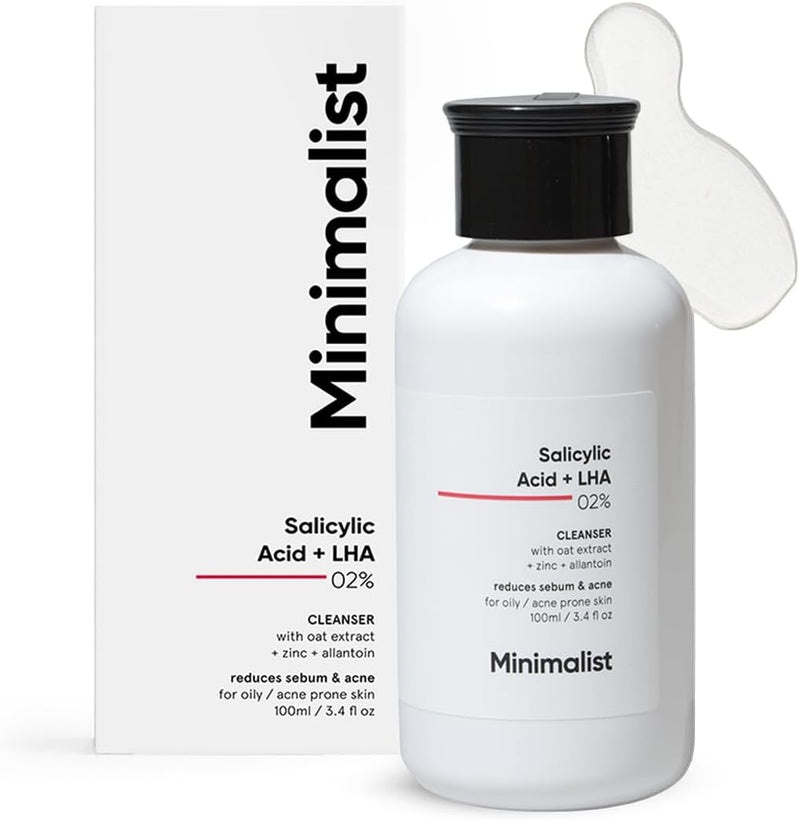 Anti-Acne Face Wash with 2% Salicylic Acid for Deep Pore Cleansing, Blackheads, Sebum & Oil Control. Anti-Bacterial with Zinc Oily and Acne Prone Skin Sulphate Free & Non Drying100 ml - Multi