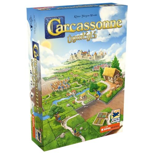 SuperHeated Neurons Carcassonne | 2-5 Players | Official Version | English and Arabic Language | Family Game For Ages 7+ | Board Game - Strategy | Original Made In Germany