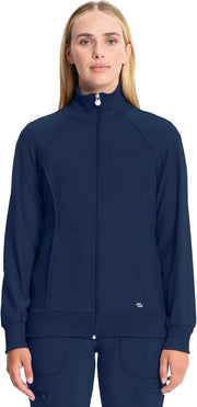 Zip Front Scrub Jackets for Women, 4-Way Stretch Fabric, 2391A - Navy