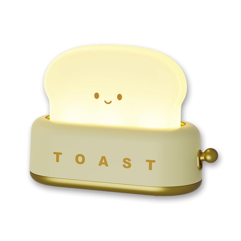 Night Lamp Kids Portable Cute Desk Decor Toaster Lamp, Toast Bread Night Light, Rechargeable, Great Gift Idea for Kids, Girls, Teens, and Teenagers (Paige)