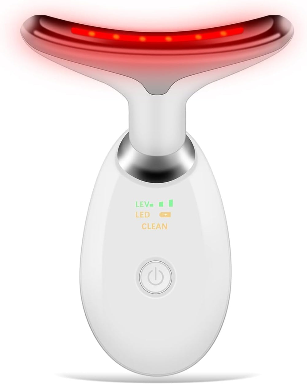 Facial Massager Device with LED Lights, Face and Neck Beauty Tool, 7 Colour Settings, Portable