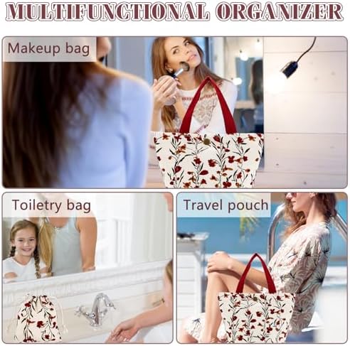 ZLFSRQ 3Pcs Checkered Makeup Bag for Women Large Cosmetic Bag Set Travel Toiletry Bag Makeup Pouch Bag for Purse Pink Zipper Storage Bag Organizer Cute Small Aesthetic Girls Car Essentials Bag