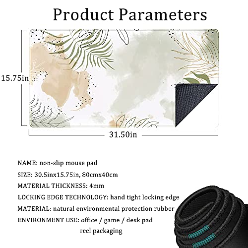 Keyboard mat Kawaii Mousepad Matcha Green Plant Abstract Accessories Desk pad Mouse mat Desk mat for Desktop Gamer Girl Accessories Office Accessories for Women Pink Desk Organizer Large Gaming Pads …