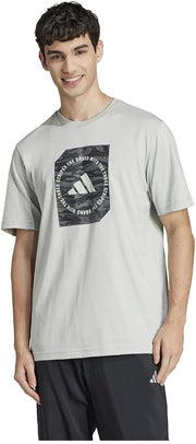 Men Camo Shape Graphic T-Shirt Graphic T-Shirt - Grey