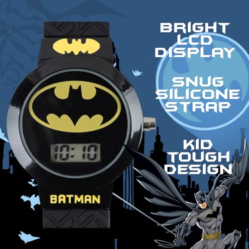 Accutime Kids Batman Digital Quartz Watch for Boys, Girls & Adults All Ages