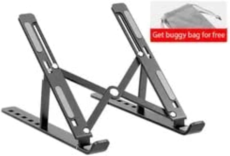 Adjustable Laptop Stand, Portable Aluminium Laptop Riser Laptop Holder for Desk, Foldable Ventilated Cooling Computer Support Stand for Apple MacBook Pro/Air, HP, Sony, Dell, Notebook Stand and more.