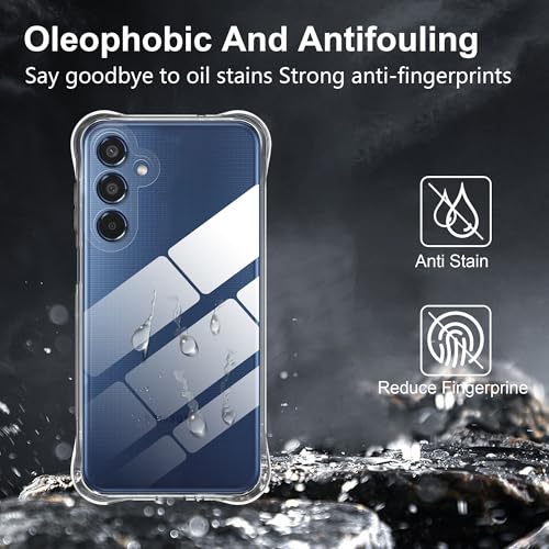 zZjoOoj Case for Samsung Galaxy M35 5G Case, Soft Protective Liquid Silicone Cover, Camera Protection, Clear Soft Silicone TPU Mobile Phone Cover Transparent