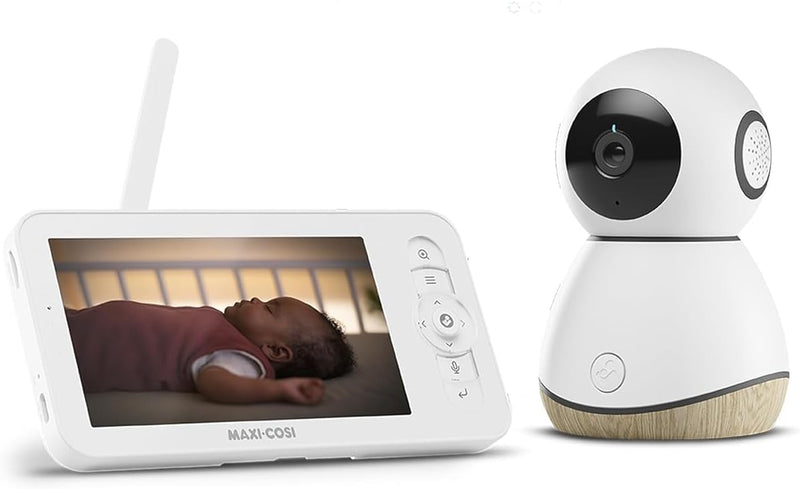 Maxi-Cosi See Baby Monitor Pro with CryAssist AI Cry Translation, PTZ Technology, 2K HD Camera, Wireless, White, 2 Year Warranty
