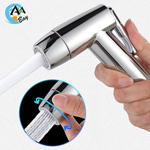 AVAbay 70-Inch Bidet Hose - Long Shower Head Stainless Steel Hose Bathroom Toilet Handheld Showerhead Sprayer Extension Replacement Part with Brass Coupler, Polished Chrome