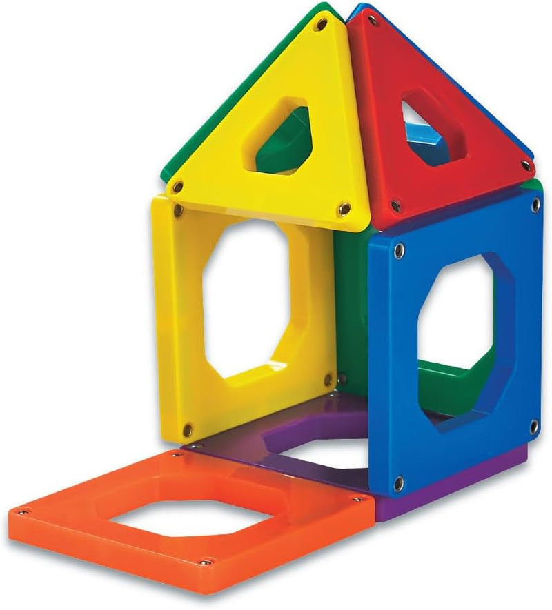 Mad Toys Magnetic Square and Traingle Shaped Tiles 24 Pieces Multicoloured Construction Set