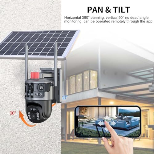 4G Solar Security Camera, 8MP AI CCTV, Full Colour Night Vision, WiFi Wireless Outdoor Camera with SIM Support