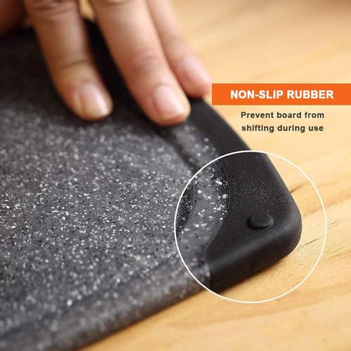 Joyzzz Kitchen Cutting Board, 3 pcs Professional Chopping Boards Sets, No BPA Cutting Board with Grinding Area, Non-Slip Dishwasher Safe Cutting Board, Juice Grooves and Carrying Handle