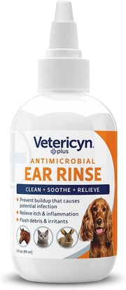 Vetericyn Plus Antimicrobial Ear Rinse 3oz
