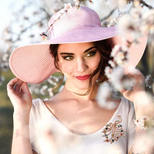 Women Brooch Set, 7 Pcs Crystal Brooch Antique Cute Animal Shape Colorful Rhinestone Pins Costume Gifts, Retro Brooches for Cloth Scarf and Hat, Stylish Elegant Brooch Pin for Women Men Party Wedding