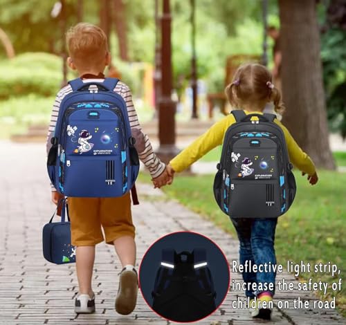 Kameety Boy School Bag, Backpack for Boys, Cute Kid Backpack, Waterproof Lightweight Schoolbag Backpack, Elementary School Bags Middle Primary School Book Bag