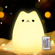 ZKLiLi Night Light for Kids, Dumpling Light Silicone Nursery Cute Lamp, Battery Powered LED Nightlight with 7-Color for Baby Teen Girls and Boys Bedrooms, Birthday Gift - Waterdrop - renqimao