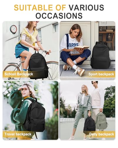 VECAVE Lightweight Casual Laptop Backpack Purse for Women,Travel Backpack with laptop compartment
