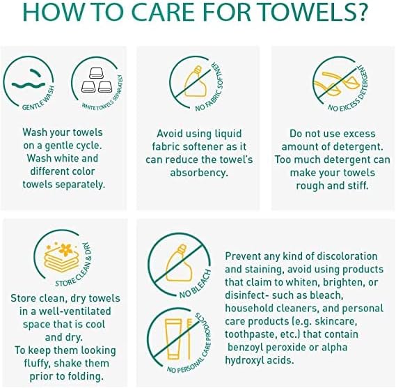 6 Piece Towel Set Luxury Hotel Quality 600 GSM 100% Turkish Genuine Cotton, 2 Bath Towels, 2 Hand Towels, 2 Washcloths, Super Soft & Absorbent - (Bright White, 6 Piece Towels)