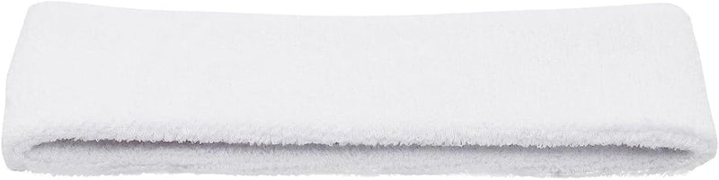 Leader Sport 140A Cotton Sweat Headband, White, One Size