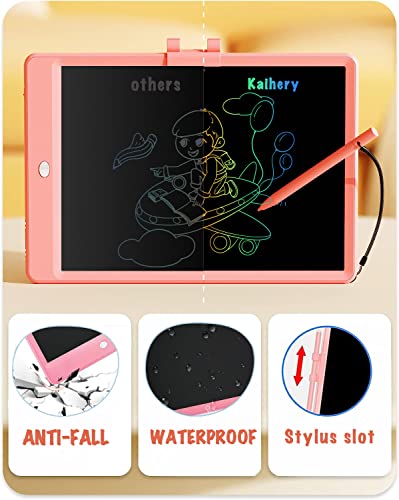 Kaihery LCD Writing Tablet for Kids,10 Inch Large Screen Doodle Board Writing Pad,Colorful Erasable Electronic Drawing Writing Pads, Educational and Learning Girls Gifts Toys for 3-8 Year Old