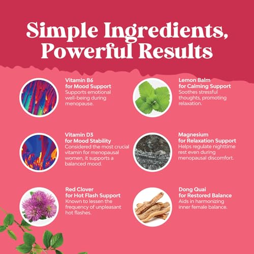 Natures Craft Natural Menopause Supplements for Women - Perfect for Hormonal Balance, Night Sweating & Hot Flashes Menopause Relief - Black Cohosh for Menopause with Resveratrol & Dong Quai