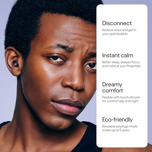 Loop Quiet 2 Ear Plugs – Ultra-Comfy Reusable Noise-Reducing Earplugs For Sleep, Deep Focus, Travel, Noise Sensitivity | Flexible Hearing Protection | Customizable Fit | 24dB (SNR) Noise Reduction