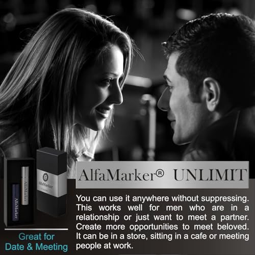 Alfamarker Pheromones for Men to Attract Women Men`s Pheromone Highly Concentrated Perfume for Men (Unlimit). Set 2x5 ml