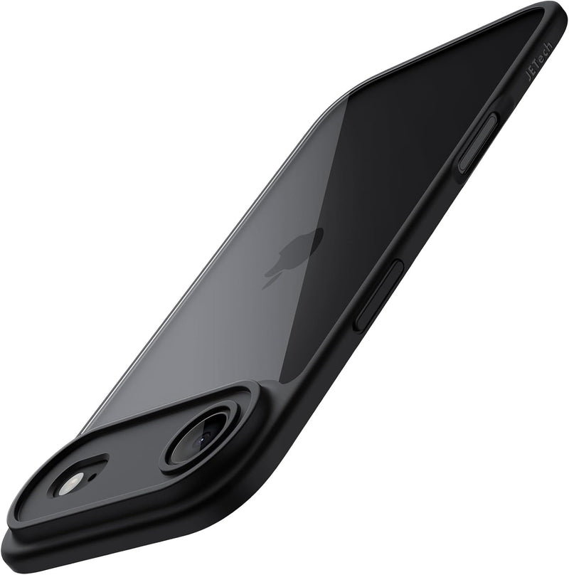 JETech Case for iPhone 17 6.3-Inch, Shockproof Phone Bumper Cover, Solid Color Matte TPU Frame, Anti-Scratch Clear Back (Lavender) - iPhone Air Black