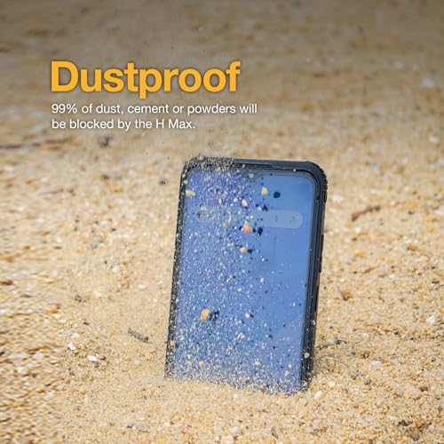 AGM H MAX Rugged Smartphone Unlocked, 4G Outdoor Phone with 10000mAh Battery, Android 14, 4GB+128GB, 6.56” HD+ Display, IP68/IP69K, Face ID, Dual SIM, NFC (AE version)