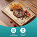 Clarmonde 6Pcs Acacia Wood Cutting & Reversible Charcuterie Board with Juice Groove - 11.8" x 7.9" Durable Eco-Friendly Chopping Board for Meat, Fruits, Vegetables & Cheese (6)