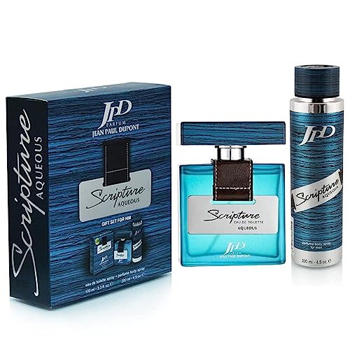 Jean Paul Dupont (JPD) Scripture Aqueous 2Pcs Promo Pack Eau de Toilette 100ml + Body Spray 200ml For Men