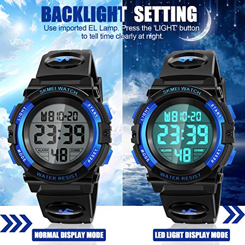 Dodosky LED Multifunctional Waterproof Watch for Kids - Kids Gifts