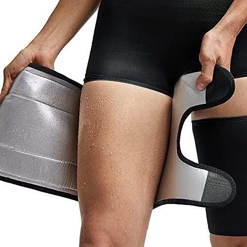 KASTWAVE Thigh Trimmers for Women Sauna Sweat Bands Thigh Shaper Adjustable Sauna Waist Trainer for Leg - 1 Pair
