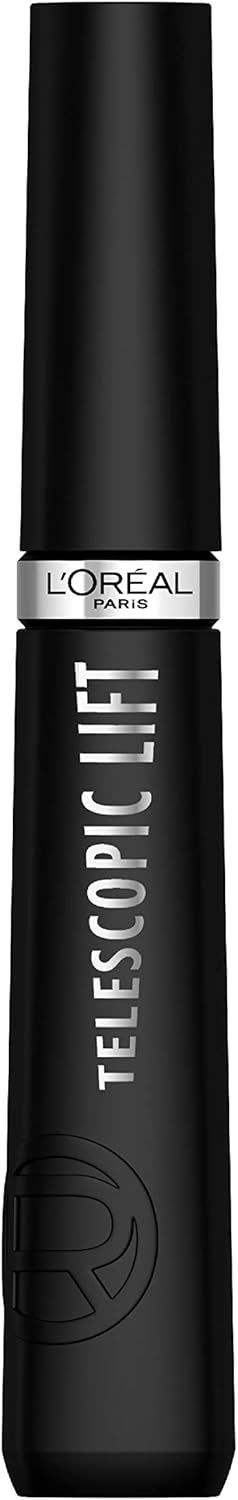 LOréal Paris , Telescopic Lift Washable Mascara, Lengthening and Volumizing Eye Makeup, Lash Lift with Up to 36HR Wear, Black - 8.4 ml Telescopic Lift
