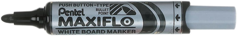 Pentel Maxiflo Mwl5M-Co Drywipe Marker, Blue, Box Of 12