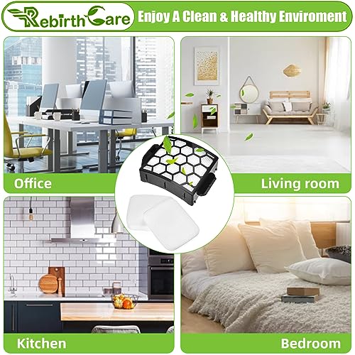 Rebirthcare nz690uk nz690ukt filter for shark powered lift-away nz690uk nz690ukt nz690uktdb nz690amzukt anti hair wrap pet model upright vacuum cleaner hepa filter foam felt filter replacement