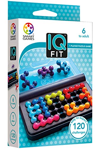 Smart Games IQ Fit, Puzzle Game with 120 Challenges, 6+ Years, SG 423, 9.8 x 2.9 x 14.4 cm (LxWxH)