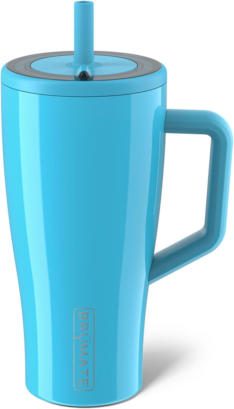 BrüMate Era 40 oz Tumbler with Handle and Straw | 100% Leakproof Insulated Tumbler with Lid and Straw | Made of Stainless Steel | Cup Holder Friendly Base | 40oz (Dune)