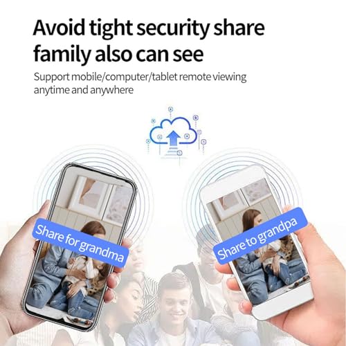 BusoTh 4MP Dual Lens Indoor Security Camera, Wifi Wireless Home Security Camera with Intelligent Full Color Night, Dual Lens Simultaneous Monitoring and Recording, AI Humanoid