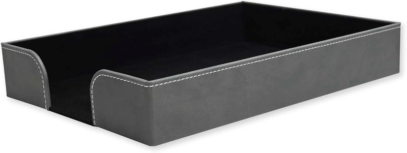 FIS Executive Desk Set with Italian PU Materials, Set of 9 Pieces Desk Set Organizer, Grey Color, Pack in Gift Box-FSDS172GY