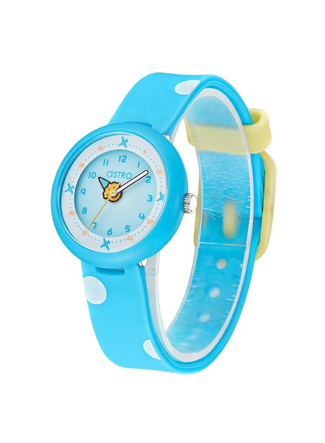 Astro Kids Japan PC21 Movement Watch, Analog Display and Silicon Strap - A23811-PPLL, L.Blue