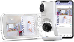 HUBBLE CONNECTED Nursery Pal Dual Vision Smart Baby Monitor with HD Video and Dual Lens, Two-Way Talk, AI Motion Tracking, Night Vision, Routine Management & Adjustable Viewing Angles
